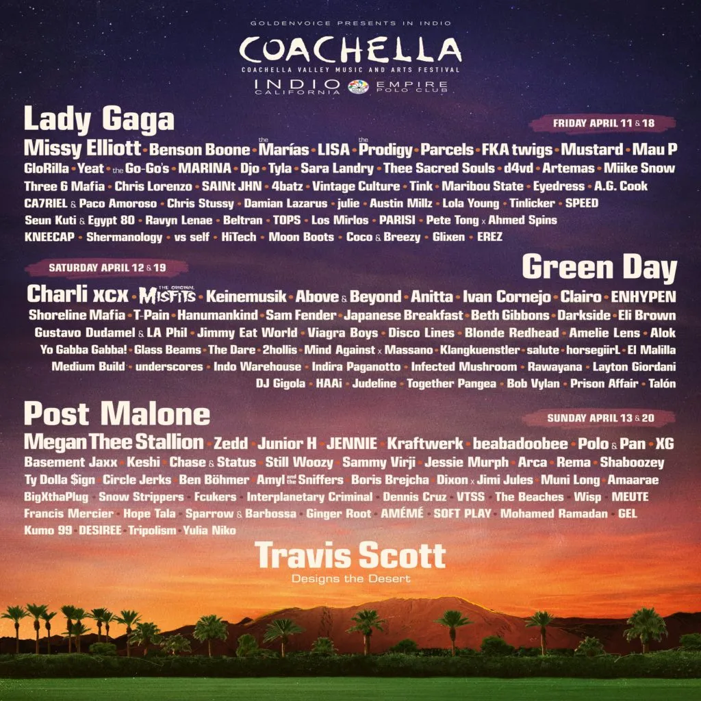 Coachella 2025 – kto wystąpi? Line up